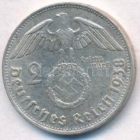 Német 3. Birodalom 1938B 2M Ag "Hindenburg" T:2
German Third Reich 1938B 2 Mark Ag "...