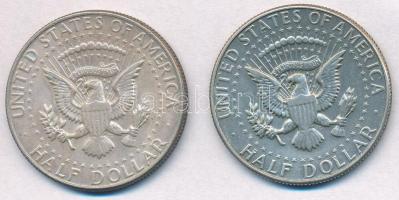 Amerikai Egyesült Államok 1967 1/2$ Ag "Kennedy" (2x) T:2 apró patina
USA 1967 1/2 Dollar...