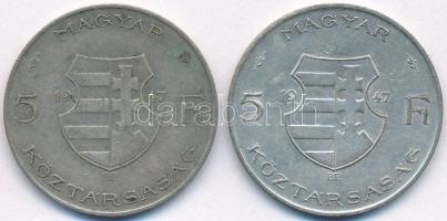 1947. 5Ft Ag "Kossuth" (2x) T:2,2-
