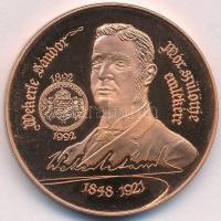 Lebó Ferenc (1960-) 1992. "Wekerle Sándor - Szent István csatahajó" vörösréz emlékérem (42,5mm) T:2 (PP)