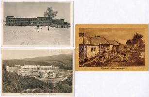 20 db RÉGI és MODERN fekete-fehér városképes lap; Mátra / 20 pre-1945 and modern Hungarian black & white town-view postcards