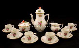 Herendi Eton mintás mokkás készlet, kézzel festett, jelzett, hibátlan