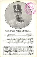 Hazádnak rendületlenül...; Szózat, I. Ferenc József / Franz Joseph, music sheet  (EK)