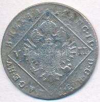 1802G 7kr Ag "I. Ferenc" (4,16g) T:2-,3 Hungary 1802G 7 Kreuzer Ag "Franz I" (4,16g) C:VF,F  Unger III.: 1395.c