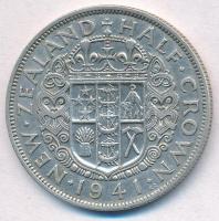 Új-Zéland 1941. 1/2C Ag "VI. György" T:2 apró ph.
New Zealand 1941. 1/2 Crown Ag "Ge...