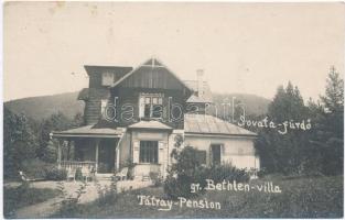 1927 Szovátafürdő, Sovata; gróf Bethlen villa, Tátray panzió / villa, hotel, Vilus fényképészet, photo