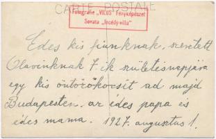 1927 Szovátafürdő, Sovata; gróf Bethlen villa, Tátray panzió / villa, hotel, Vilus fényképészet, pho...