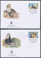 WWF: Medvefóka sor 4 db FDC-n WWF Fur seals set 4 FDC