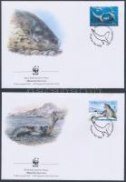 WWF Leopárdfóka sor 4 db FDC-n WWF Leopard Seal set on 4 FDC