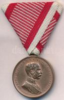 1914. "Ferenc József Bronz Vitézségi Érem" Br kitüntetés mellszalaggal. Szign.: Tautenhayn T:2 Hungary 1914. "Bronze Gallantry Medal" Br medal with ribbon. Sign: Tautenhayn C:XF NMK 137.