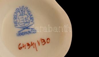 Herendi Viktória mintás fogpiszkálótartó, kézzel festett, jelzett, hibátlan, m:6 cm