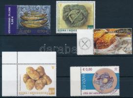 2005-2006 Gasztronómia motívum 5 klf önálló érték, 2005-2006 Gastronomy 5 stamps