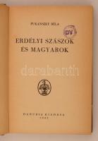 Pukánszky Béla: Erdélyi szászok és magyarok. Budapest, 1943, Danubia. Kiadói félvászon kötés, intézm...