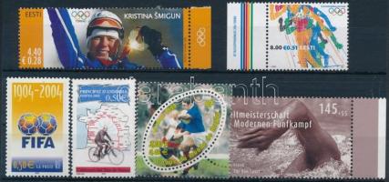 1999-2007 Sport 6 stamps, 1999-2007 Sport motívum 6 klf önálló érték
