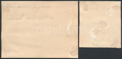 1936 Magyar-román futballmérkőzés, 2 db fotó, 7,5×6,5 ill. 9×12 cm
