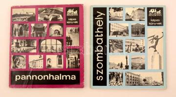 Panoráma Képeskönyvek, 2 db:  Alapffy Attila: Pannonhalma. Budapest, é.n., Panoráma. Kiadói papírkötésben, fekete-fehér fotókkal. Jó állapotban. Szombathely. Budapest, 1966, Panoráma. Kiadói papírkötésben, fekete-fehér fotókkal. Jó állapotban.