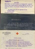 1944 Svéd vöröskereszt védlevél+további, részben katonai vonatokzású családi okmányok, összesen 13db