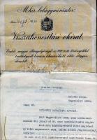 1944 Svéd vöröskereszt védlevél+további, részben katonai vonatokzású családi okmányok, összesen 13db