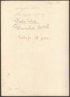 cca 1910-1915 Magas-Tátra, a Lengyel-nyereg, Erdélyi Mór felvétele, hátulján feliratozva, 16×11,5 cm