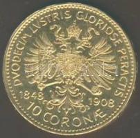 Ausztria 1908. "Jubileum" 10K Au 3,387g T:1/1-