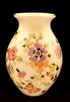 Zsolnay pillangó mintás váza, kézzel festett, hibátlan, jelzett, m:13 cm