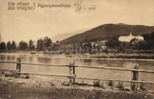 Vágzsigmondháza, Orlové; Vág völgye, folyópart, kiadja Waldapfel Gyula / river bank (r)