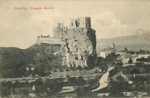Beckó, Beczkó; a Vág völgye, vár, látkép / valley of the river Váh, castle, general view