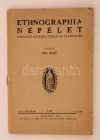 1947 Ethnographia Népélet. A magyar néprajzi társaság folyóirata. LVIII. évfolyam, 1947, 1-2. szám. Budapest, 1947, Magyar Néprajzi Társaság. Kiadói papírkötés, kissé szakadt borítóval, intézményi bélyegzővel.