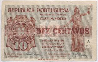 Portugália 1925. 10c T:III- Portugal 1925. 10 Centavos C:VG Krause 101