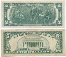 Amerikai Egyesült Államok 1969C 5$ "Abraham Lincoln" zöld pecséttel "Federal Reserve ...