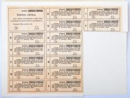 Budapest 1925. "Fuchs G. Első Magyar Tizedes és Százados Hídmérleggyár" tíz részvénye össz...