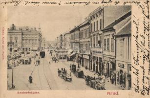 Arad, Szabadság tér, Rosenberg József üzlete / square, shops (EB)