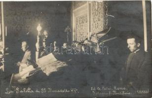 La Salma de S. S. Benedetto XV. / catafalque of Pope Benedict XV, photo (non PC) (ragasztónyomok / gluemarks)