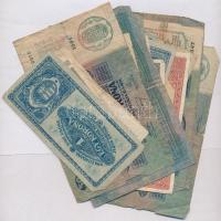 1912-1923. 28db-os vegyes korona bankjegy tétel 20f-100K közötti címletekkel, közte több ragasztott ...