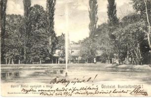 Buziásfürdő, Buzias; Szent Antal csodakút, tó, kaidja Nosek Gusztáv / wonder fountain, lake (r)