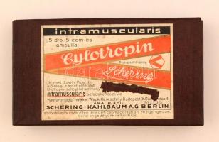 Cylotropin ampulla, régi gyógyszeres doboz tartalommal