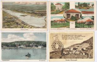 15 db RÉGI magyar városképes lap, vegyes minőségben; Balaton / 15 pre-1945 Hungarian town-view postcards, mixed quality; lake Balaton