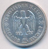 Német 3. Birodalom 1936A 5M Ag "Hindenburg" T:2 kis patina
German Third Reich 1936A 5 Mar...