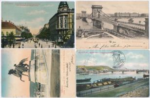 Budapest - 14 db RÉGI képeslap, egy modern lappal, vegyes minőségben / - 14 pre-1945 postcards, with one modern, mixed quality