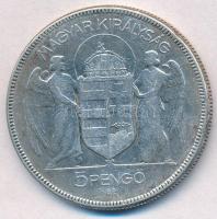 1930. 5P Ag "Horthy jobbra" T:3 Adamo P8