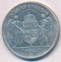 1930. 5P Ag "Horthy jobbra" T:2-,3 Adamo P8