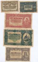 1920-1923. 10db-os vegyes magyar korona bankjegy tétel T:III,III-