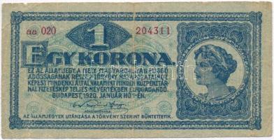 1920-1923. 10db-os vegyes magyar korona bankjegy tétel T:III,III-