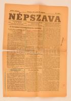 1919 a Népszava márc. 27-i lapszáma, érdekes írásokkal