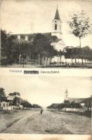 Csonoplya, Conoplja; Templom, utcarészlet / church, street (ázott / wet damage)