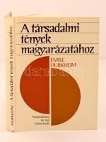 Émile Durkheim: A társadalmi tények magyarázatához. Válogatott tanumányok. Fordította Léderer Pál, és Ádám Péter. Társadalomtudományi Könyvtár. Budapest, 1978, Közgazdasági és Jogi Könyvkiadó. Kiadói egészvászon kötés, kiadói papírborítóban. Jó állapotban.