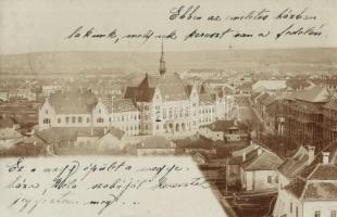 1899 Déva, Megyeháza, építkezés / county hall, construction, photo (kis szakadás / small tear)
