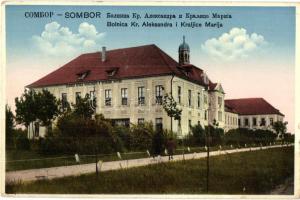 Zombor, Sombor; Sándor király és Mária királyné kórház / bolnica / hospital "1941 Zombor visszatért" So. Stpl (EK)