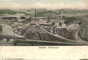 Zsolna, Zilina; Cellulózgyár, kiadja Schwarcz Vilmos / cellulose factory (vágott / cut)