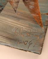 Rubint Ávrahám Péter (1958-): Boldog karácsonyt III. Olaj, vászon, jelzett, 30×20 cm